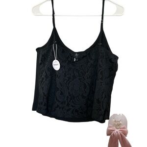Chic Black Lace Camisole for Women